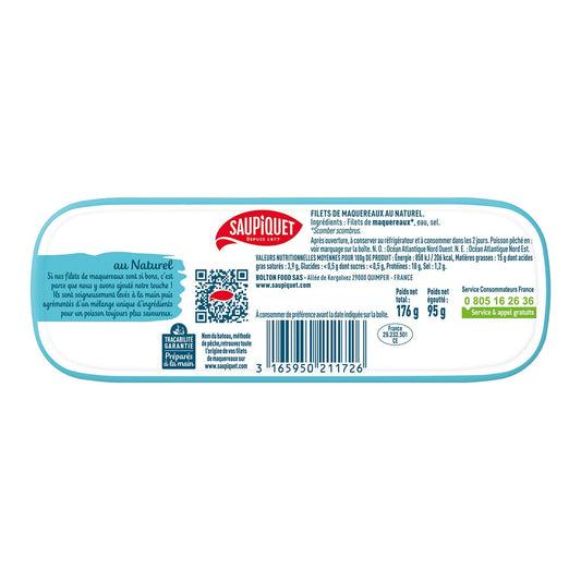 SAUPIQUET Natural Mackerel Fillets