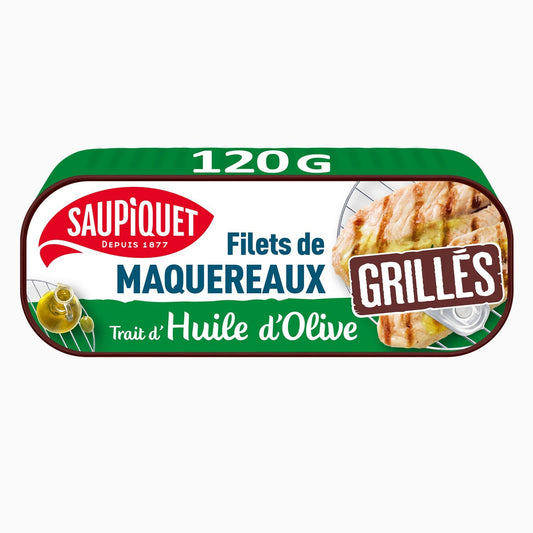 Grilled Mackerel Fillets in SAUPIQUET Olive Oil