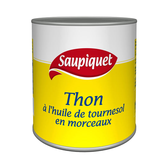 Thon en Morceau à l'Huile SAUPIQUET la boite de 800g