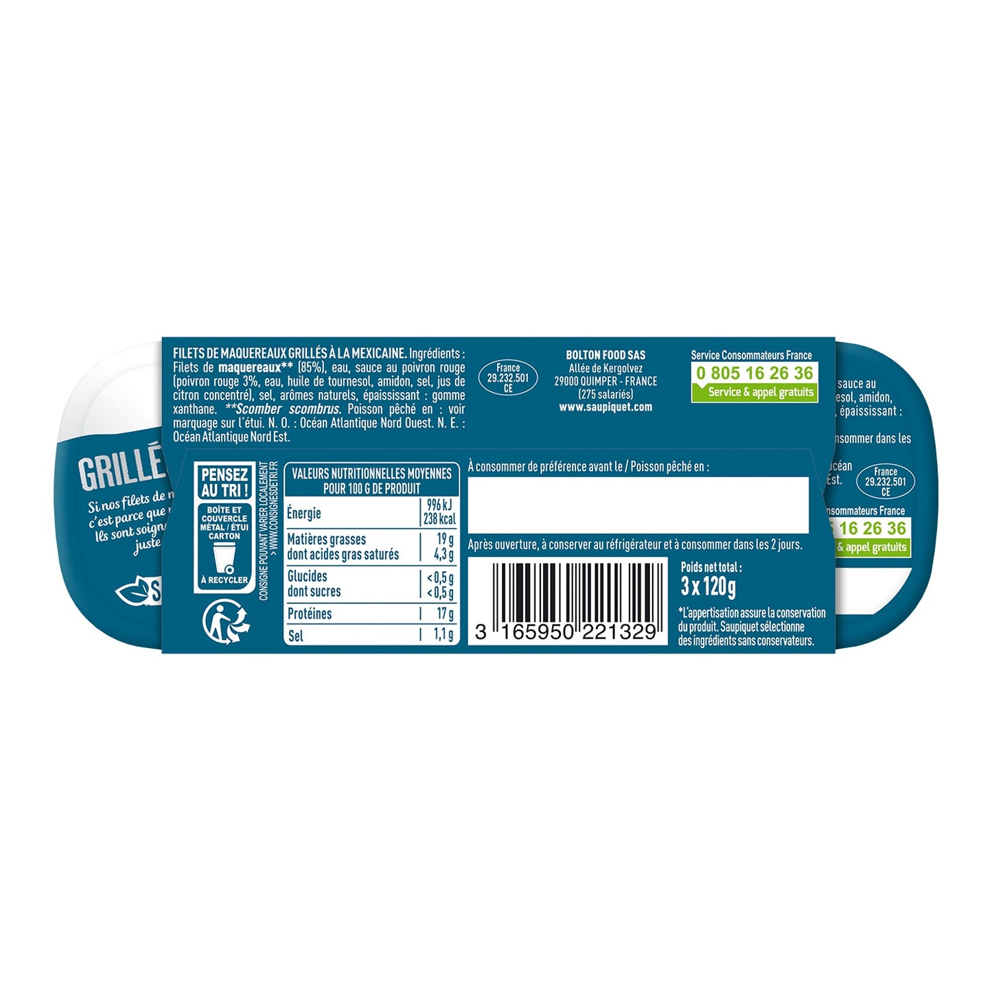 Gegrillte Makrele nach mexikanischer Art SAUPIQUET