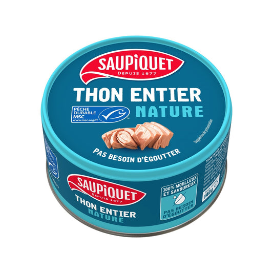 Thon Entier Naturel MSC SAUPIQUET la boite de 140g