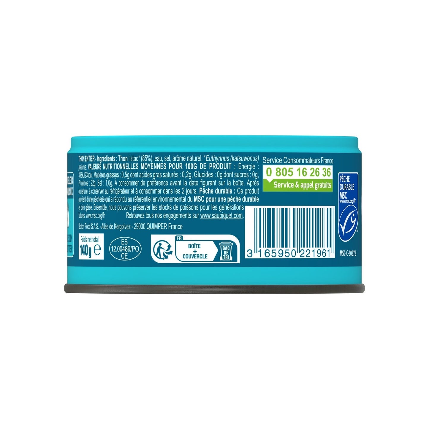 MSC SAUPIQUET Natur Thunfisch ganz