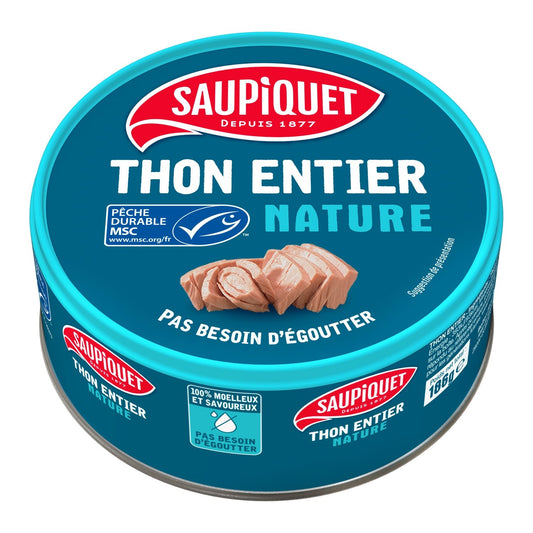 Thon Entier au Naturel MSC SAUPIQUET la boite de 186g
