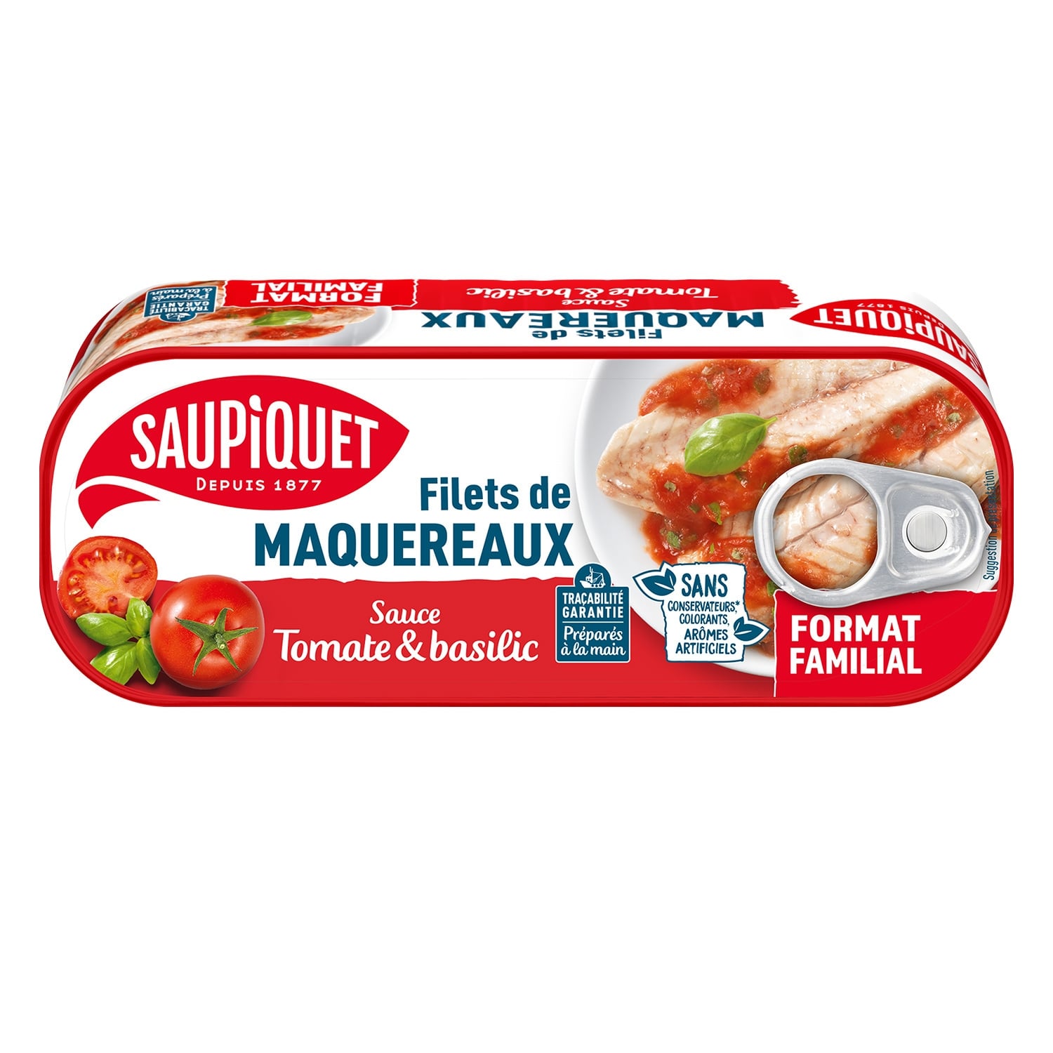 Filets de Maquereaux à la Sauce Tomate et Basilic SAUPIQUET 