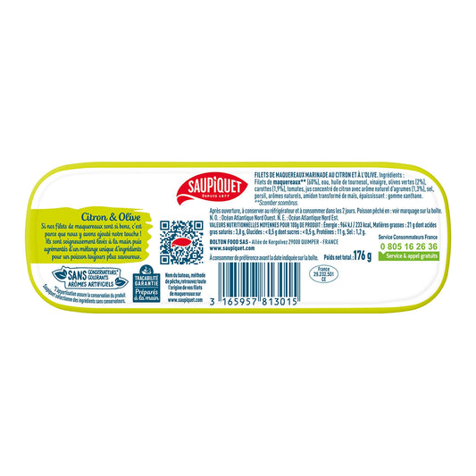 Mackerel Fillets with Lemon and Olives SAUPIQUET