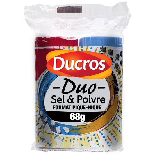 Poivre et Sel DUCROS le poivre de 18 g + le sel de 50 g