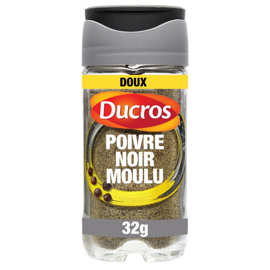 Poivre Noir Moulu Doux Force 5 DUCROS le pot de 32 g
