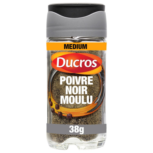 Poivre Noir Moulu Force 8 DUCROS le flacon de 38 g