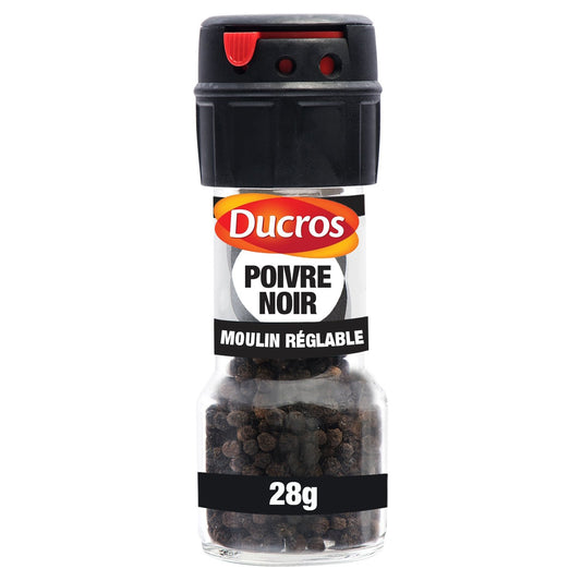 Poivre Noir en Grain DUCROS le flacon de 28g