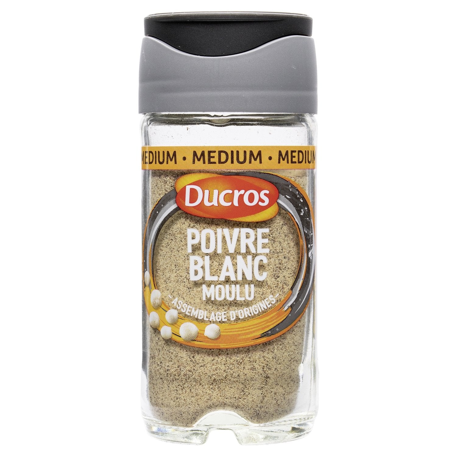 Poivre Blanc Moulu Force 8 DUCROS le flacon de 36 g