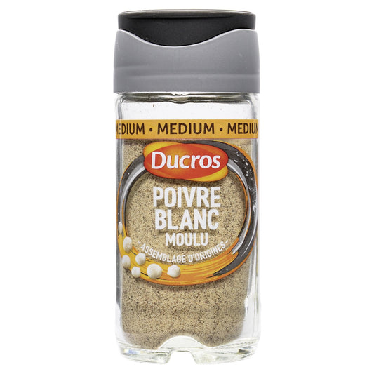 Poivre Blanc Moulu Force 8 DUCROS le flacon de 36 g