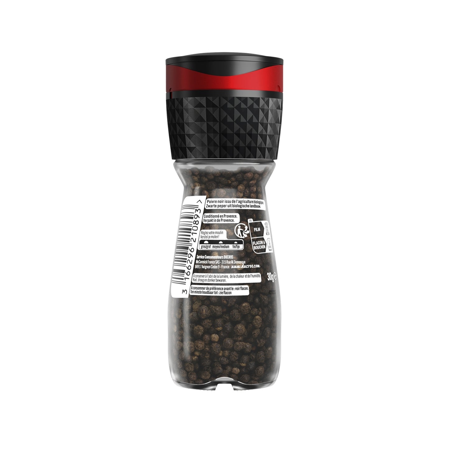 DUCROS Organic Black Pepper Mill