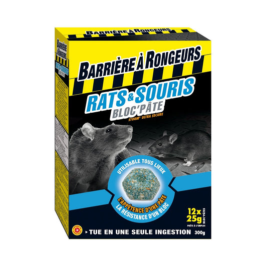 Anti Rats and Mice Bait Block Paste 300 G RODENT BARRIER