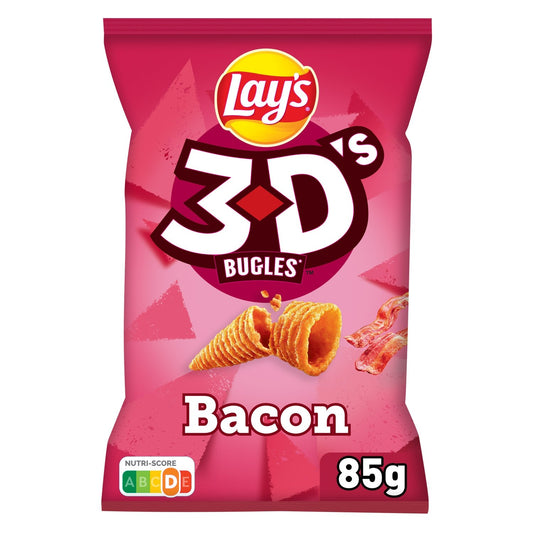 Biscuits Apéritifs Goût Bacon 3D'S le sachet de 85g