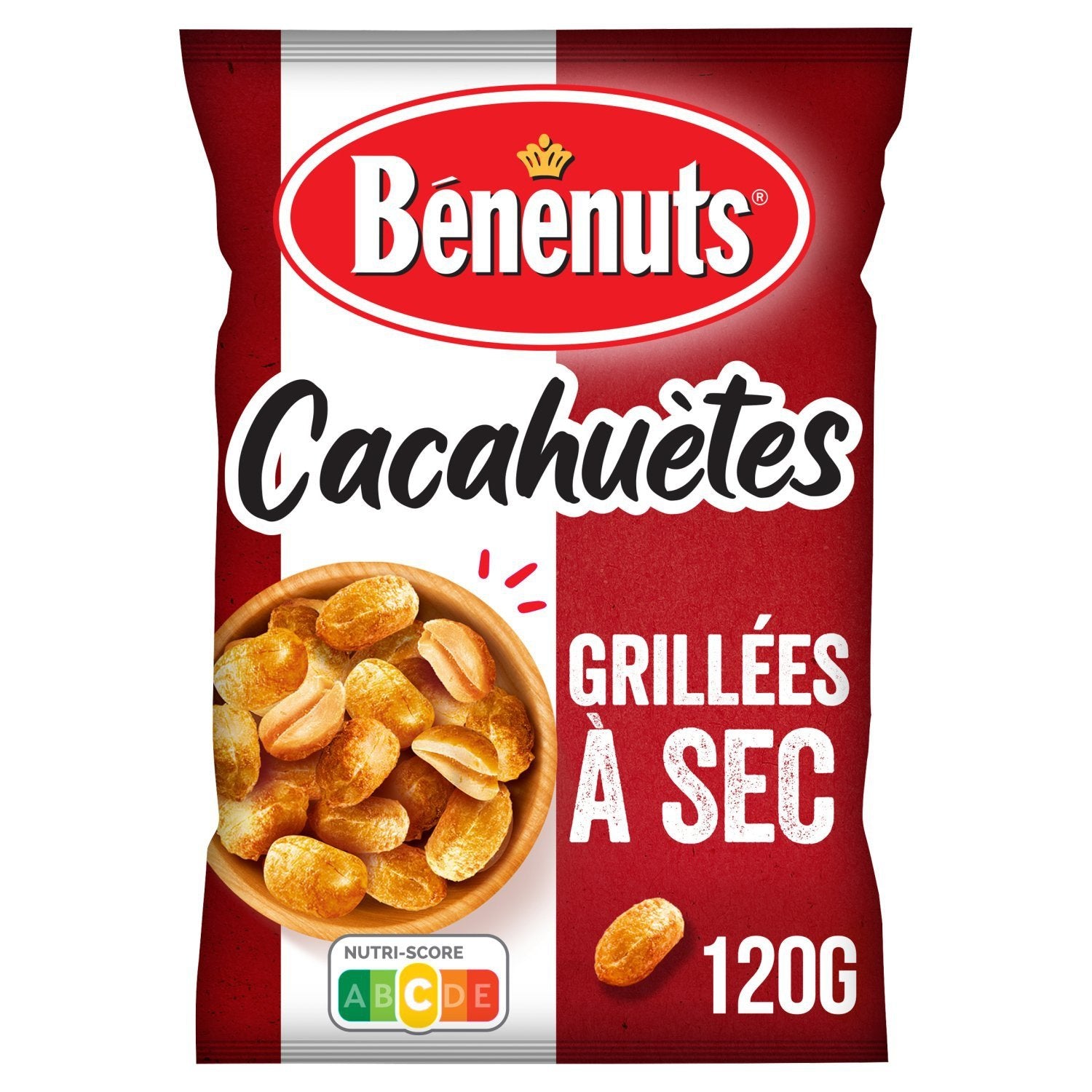 Cacahuètes Grillées à Sec BENENUTS le sachet de 120g