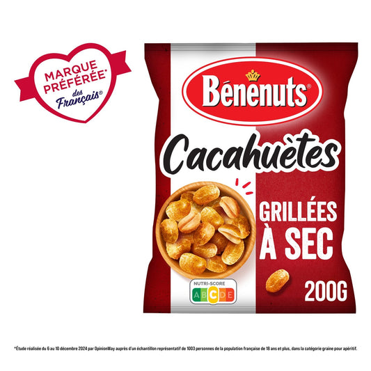 Cacahuètes Grillées à Sec BENENUTS le sachet de 200g