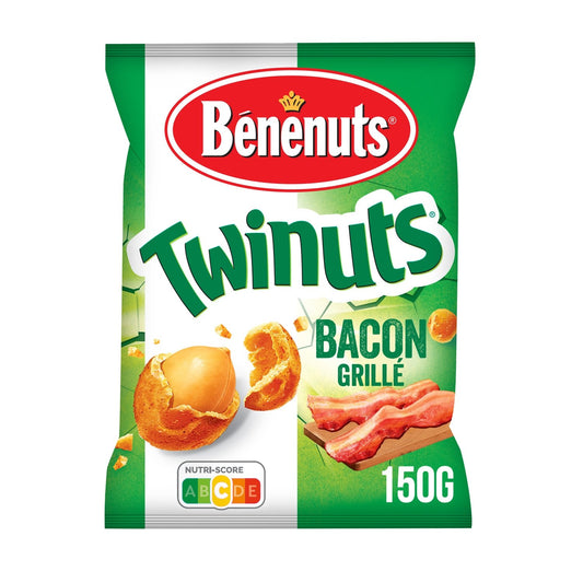 Cacahuètes Enrobées Saveur Bacon BENENUTS TWINUTS le sachet de 150g