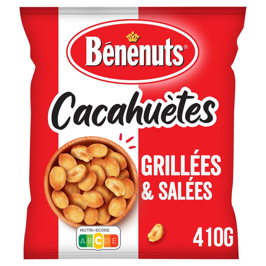 Cacahuètes Grillées et Salées BENENUTS le sachet de 410g