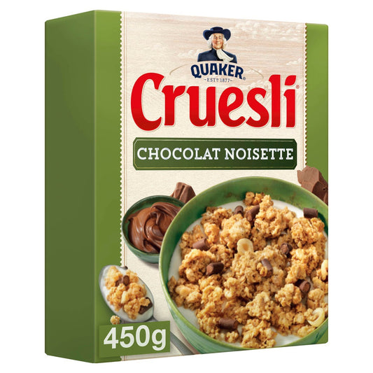 Céréales Cruesli Chocolat Noisette QUAKER la boite de 450g