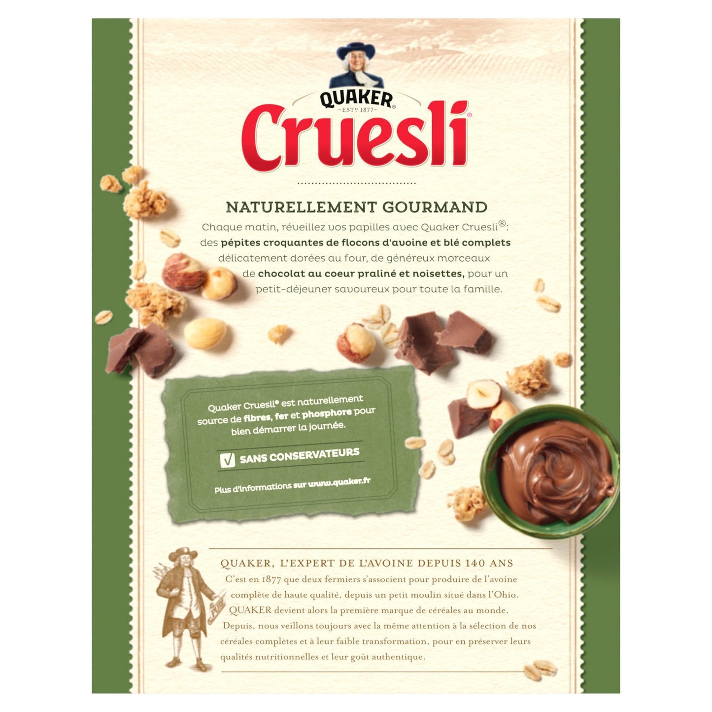 Céréales Cruesli Chocolat Noisette QUAKER