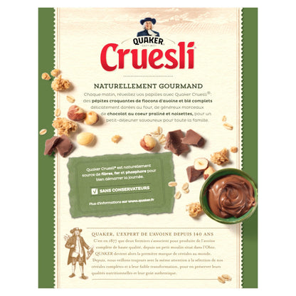 Céréales Cruesli Chocolat Noisette QUAKER