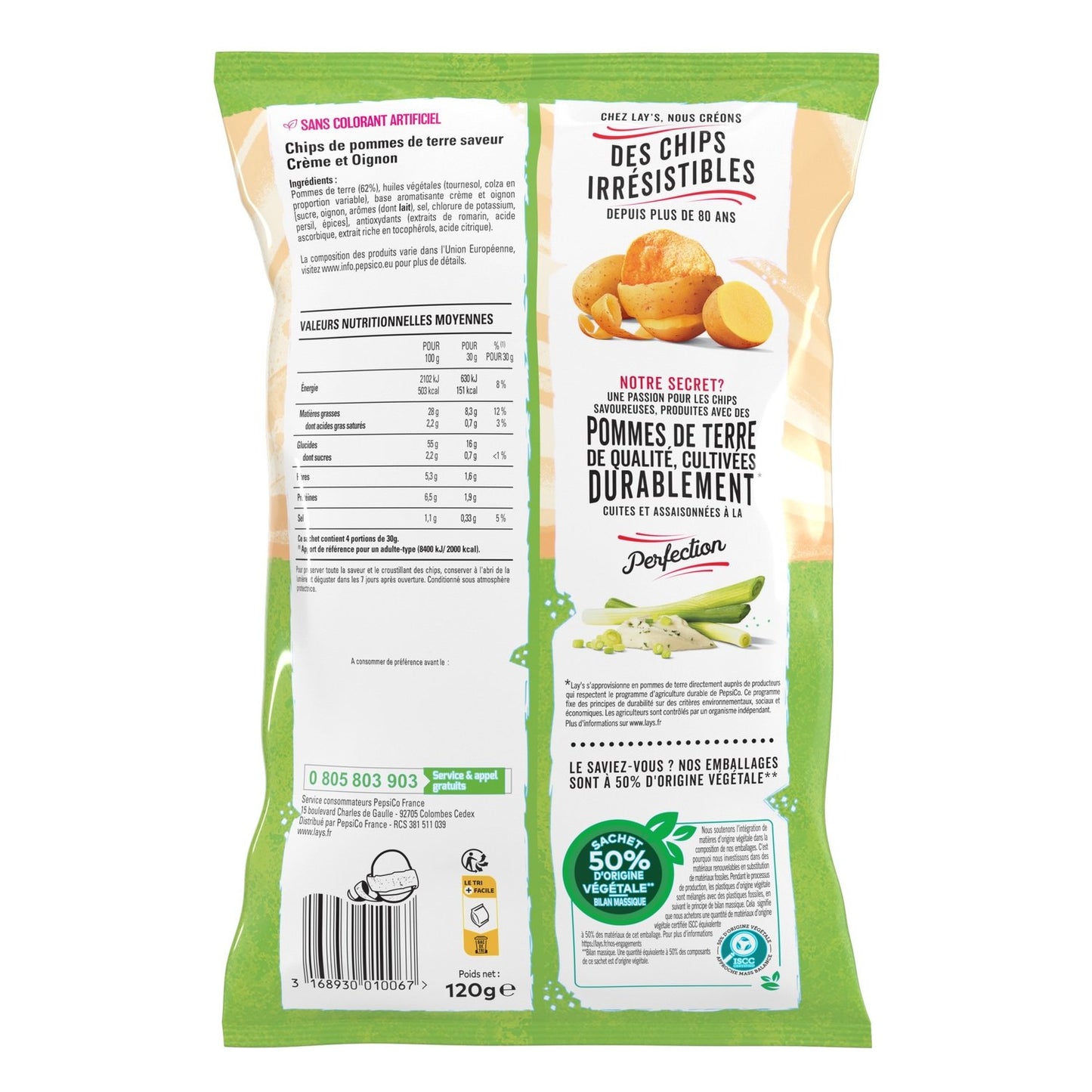 LAY'S Chips mit Sahne- und Zwiebelgeschmack