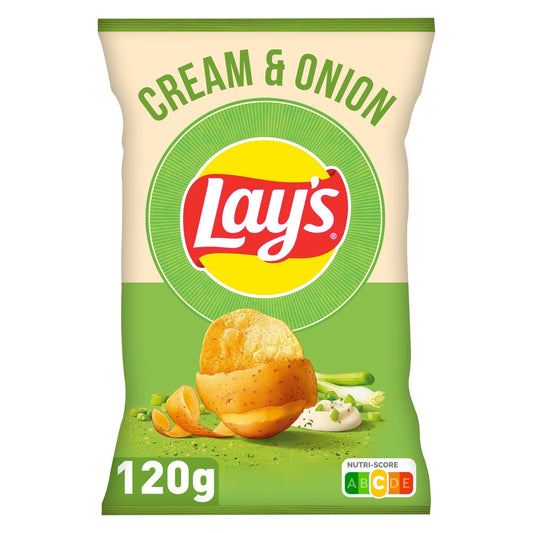 Chips Saveur Crème et Oignon LAY'S le sachet de 120g