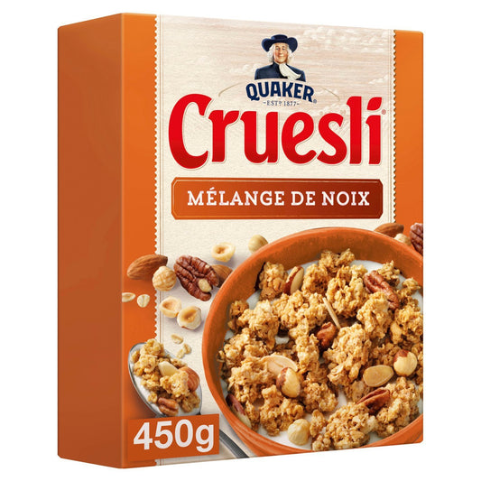 Céréales Cruesli Mélange de Noix QUAKER la boîte de 450g