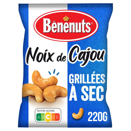 Noix de Cajou Grillées à Sec BENENUTS le sachet de 220g