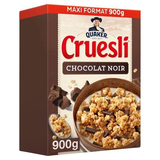 Céréales Cruesli Chocolat Noir QUAKER la boite de 900g