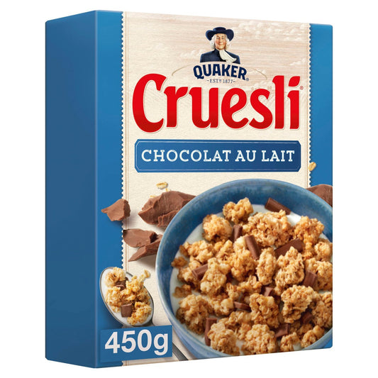 Céréales Cruesli Chocolat au Lait QUAKER la boîte de 450g