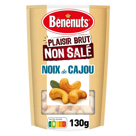 Noix de Cajou Non Salées BENENUTS PLAISIR BRUT le sachet de 130g
