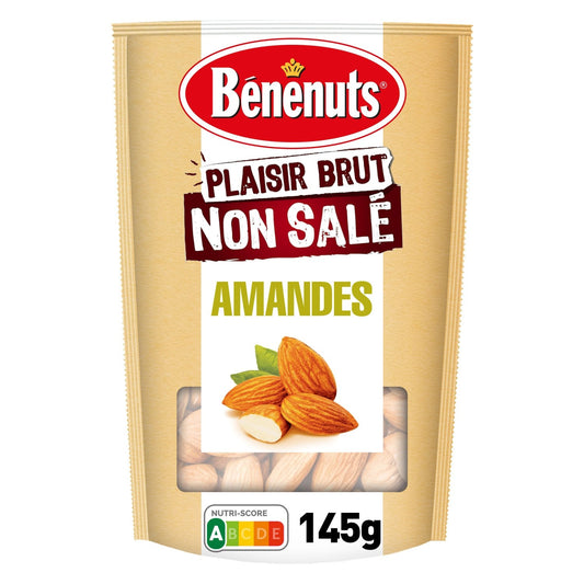 Amandes Non Salées BENENUTS PLAISIR BRUT le sachet de 145g
