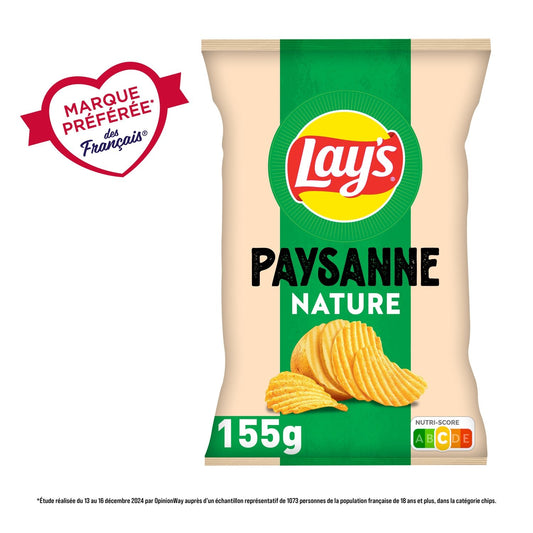 Chips Recette Paysanne Nature LAY'S le sachet de 155g