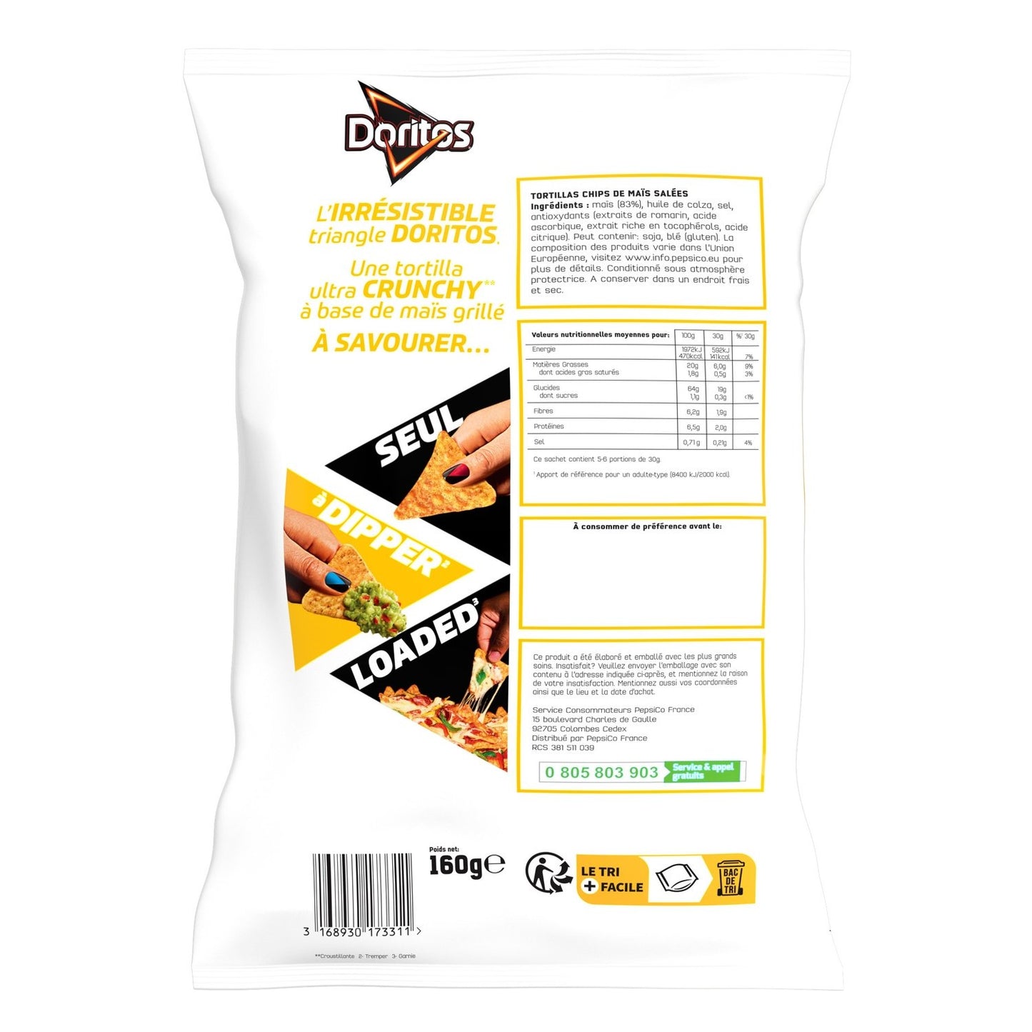 Chips Tortilla Goût Nature DORITOS