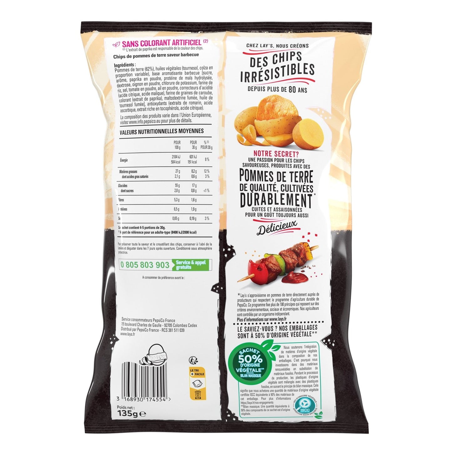 Chips Saveur Barbecue LAY'S