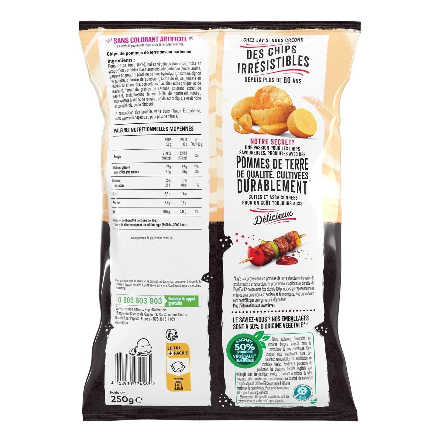 Chips Saveur Barbecue Format Familial LAY'S