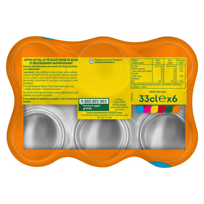 Boisson Thé Glacé Pêche Zéro Sucres LIPTON 