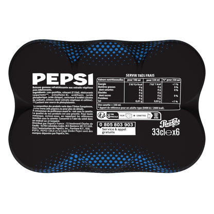 Soda au Cola Zéro Sucres PEPSI