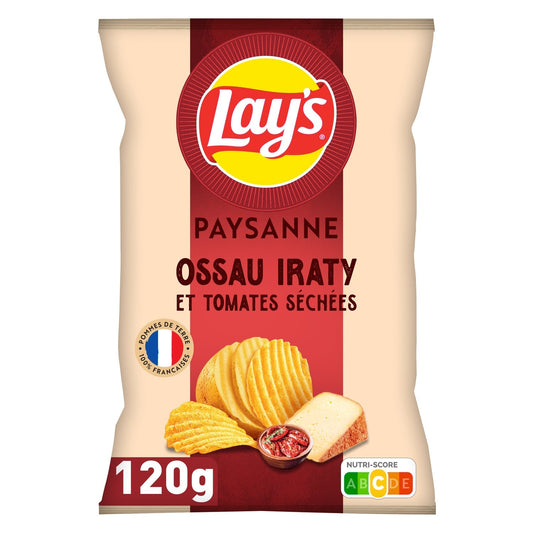 Chips Recette Paysanne Saveur Ossau Iraty et Tomates Séchées LAY'S le sachet de 120g