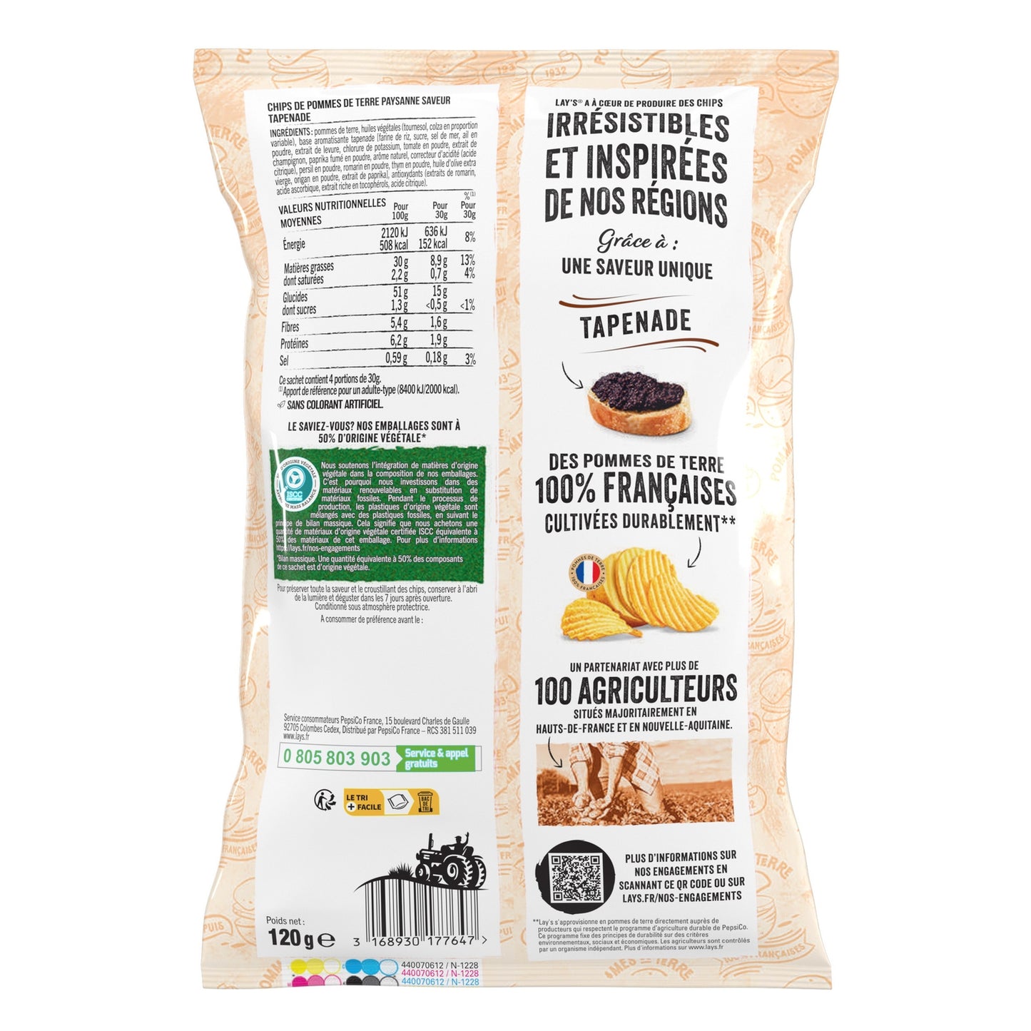 Chips Recette Paysanne Saveur Tapenade LAY'S