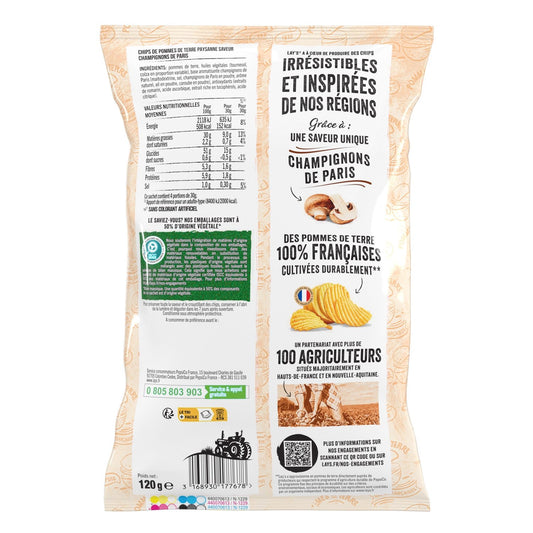 LAY'S Country Recipe Chips with Paris Mushroom Flavor