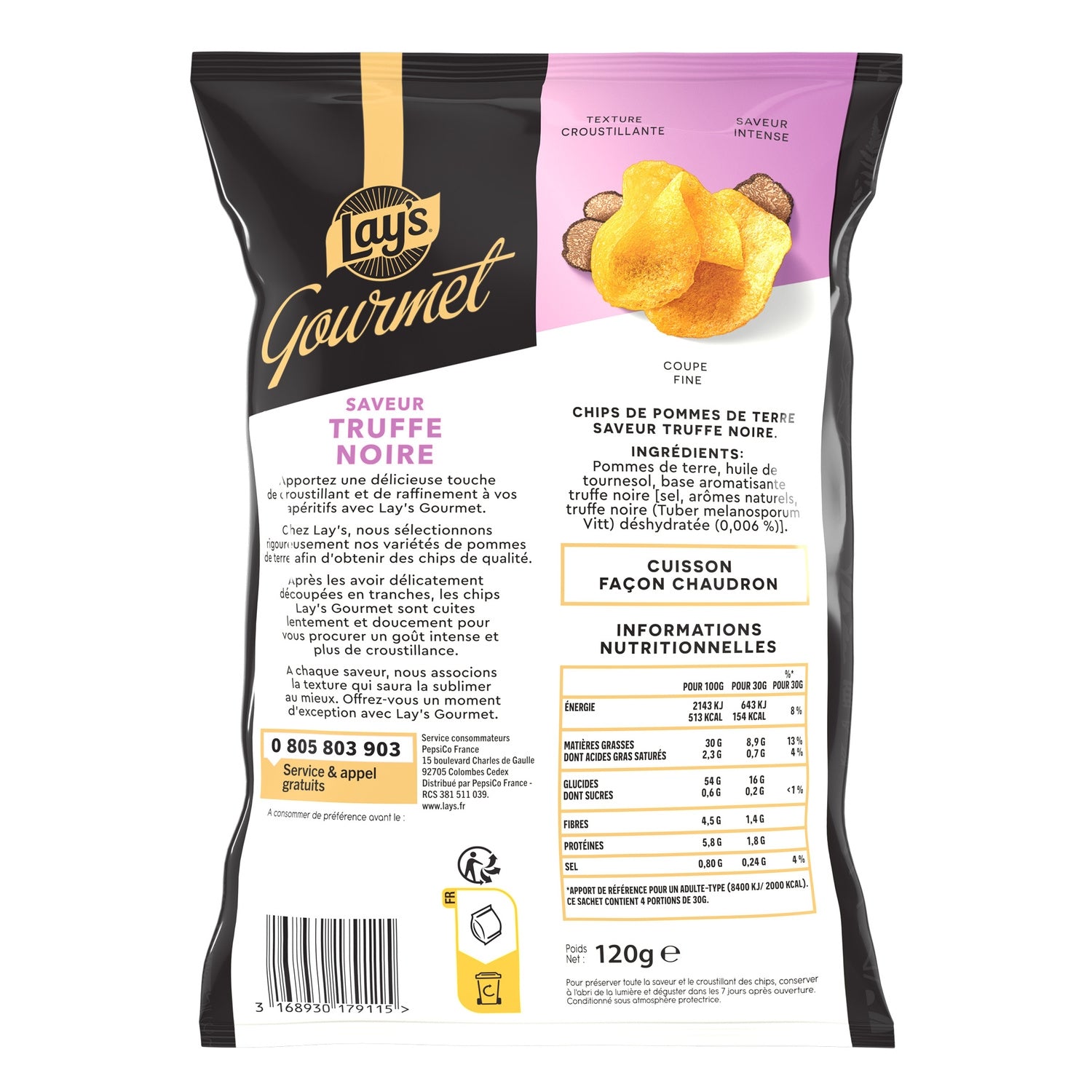 Chips Saveur Truffe Noire Gourmet LAY'S 