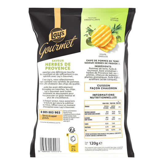 Chips Saveur Herbes de Provence Gourmet LAY'S 
