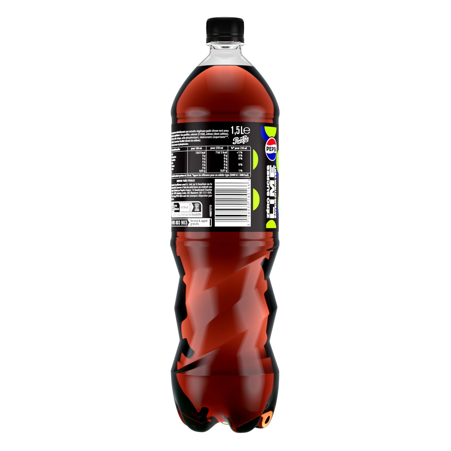 Soda au Cola Sans Sucres Saveur Citron PEPSI 
