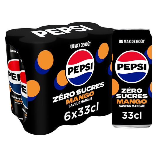 Soda au Cola Sans Sucres Saveur Mangue PEPSI 