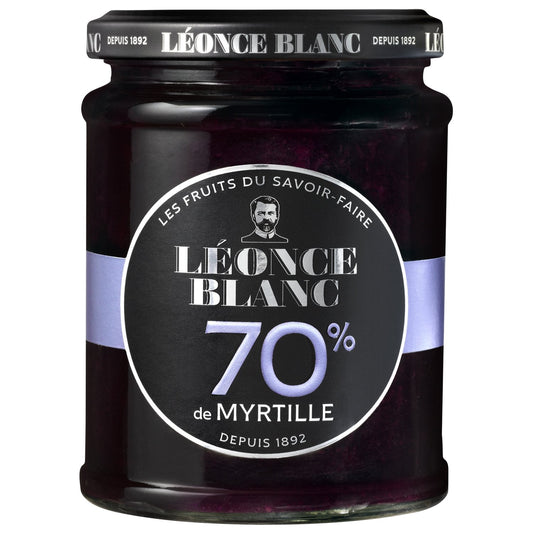 Confiture Myrtille Allégée en Sucres LEONCE BLANC le pot de 320 g
