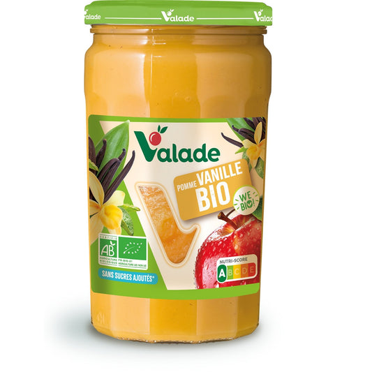 Compote Pomme Vanille Bio Sans Sucres Ajoutés WEBIO! le bocal de 630 g