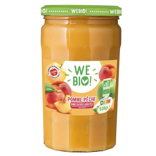 Organic Apple and Peach Compote with No Added Sugar WEBIO!