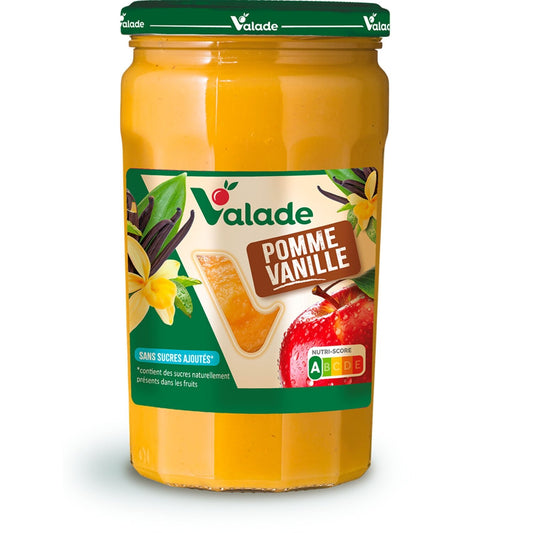 Compote Pomme Vanille Sans Sucres Ajoutés VALADE le pot de 630g
